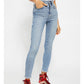 Free People High Waist Crop Denim Leggings Skinny Indigo Blue Size 29