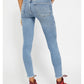 Free People High Waist Crop Denim Leggings Skinny Indigo Blue Size 29