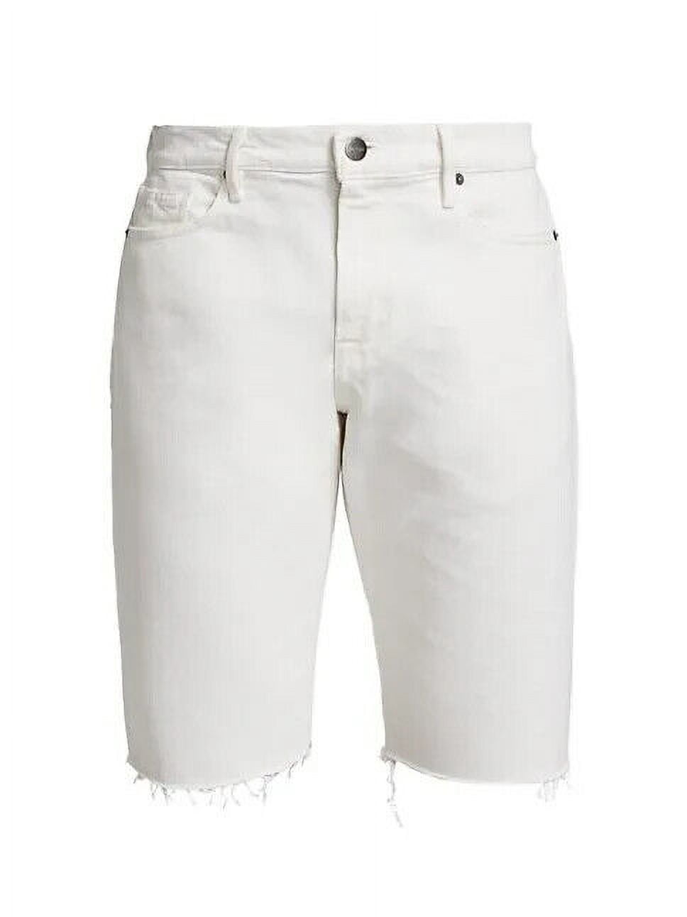Frame L Homme Men S Cutoff Denim Shorts In Off White-Size 32R