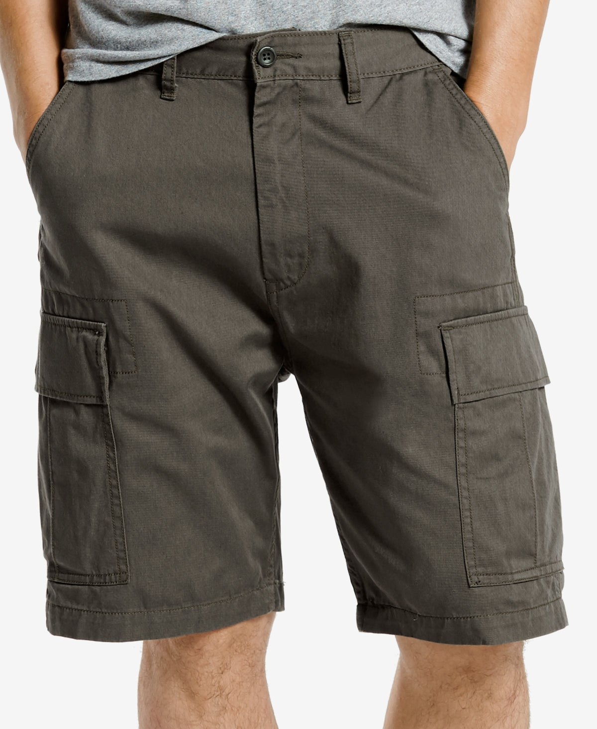 Levi's Men's Carrier Loose Fit Non Stretch Cargo Shorts Gray Size 44