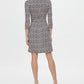Tommy Hilfiger Women's Printed Belted Dress Blue Size 12