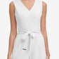 Tommy Hilfiger Women's Belted Cropped Jumpsuit White Size 14