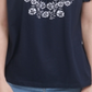 Tommy Hilfiger Women's Cotton Embroidered Peasant Top Blue Size X-Large