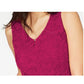Thalia Sodi Women's Lace Zipper Front Top Pink Size Small