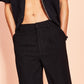 Royalty By Maluma Men's Pleated Cuffed Trousers Black Size L