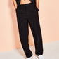 Royalty By Maluma Men's Pleated Cuffed Trousers Black Size L