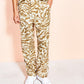 Royalty By Maluma Men's Animal Print Pleated Trousers Brown Size M