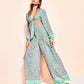 Royalty by Maluma Women's Tie Front Cutout Jumpsuit Green Size 16