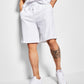 Royalty by Maluma Men's Relaxed Fit Textured Ottoman Stripe Drawstring Shorts White