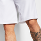Royalty by Maluma Men's Relaxed Fit Textured Ottoman Stripe Drawstring Shorts White