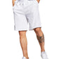 Royalty by Maluma Men's Relaxed Fit Textured Ottoman Stripe Drawstring Shorts White