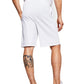 Royalty by Maluma Men's Relaxed Fit Textured Ottoman Stripe Drawstring Shorts White
