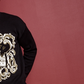Royalty by Maluma Men's Relaxed Fit Birdseye Jacquard Logo Sweater Black Size Small