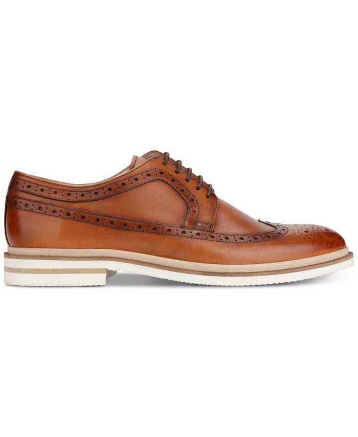 Kenneth Cole Reaction Men's Vertical Lace Up Casual Brown Size 8.5 M