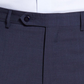 Men's Zanella Devon Flat Front Dot Wool Trousers, Size 34 - Blue