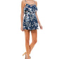 Trixxi Junior's Popover Cross Front Romper Blue Size Large