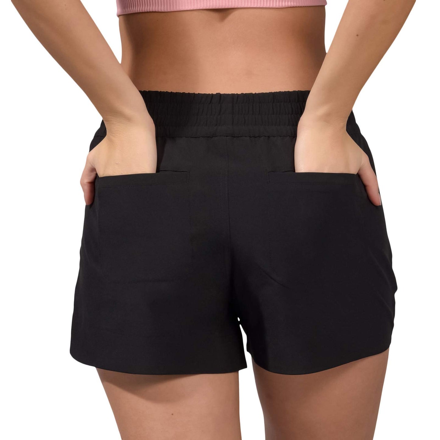 90 Degree Women's Black Woven Shorts Size Large