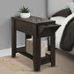 Accent Side Table with Storage and Built-In Lamp