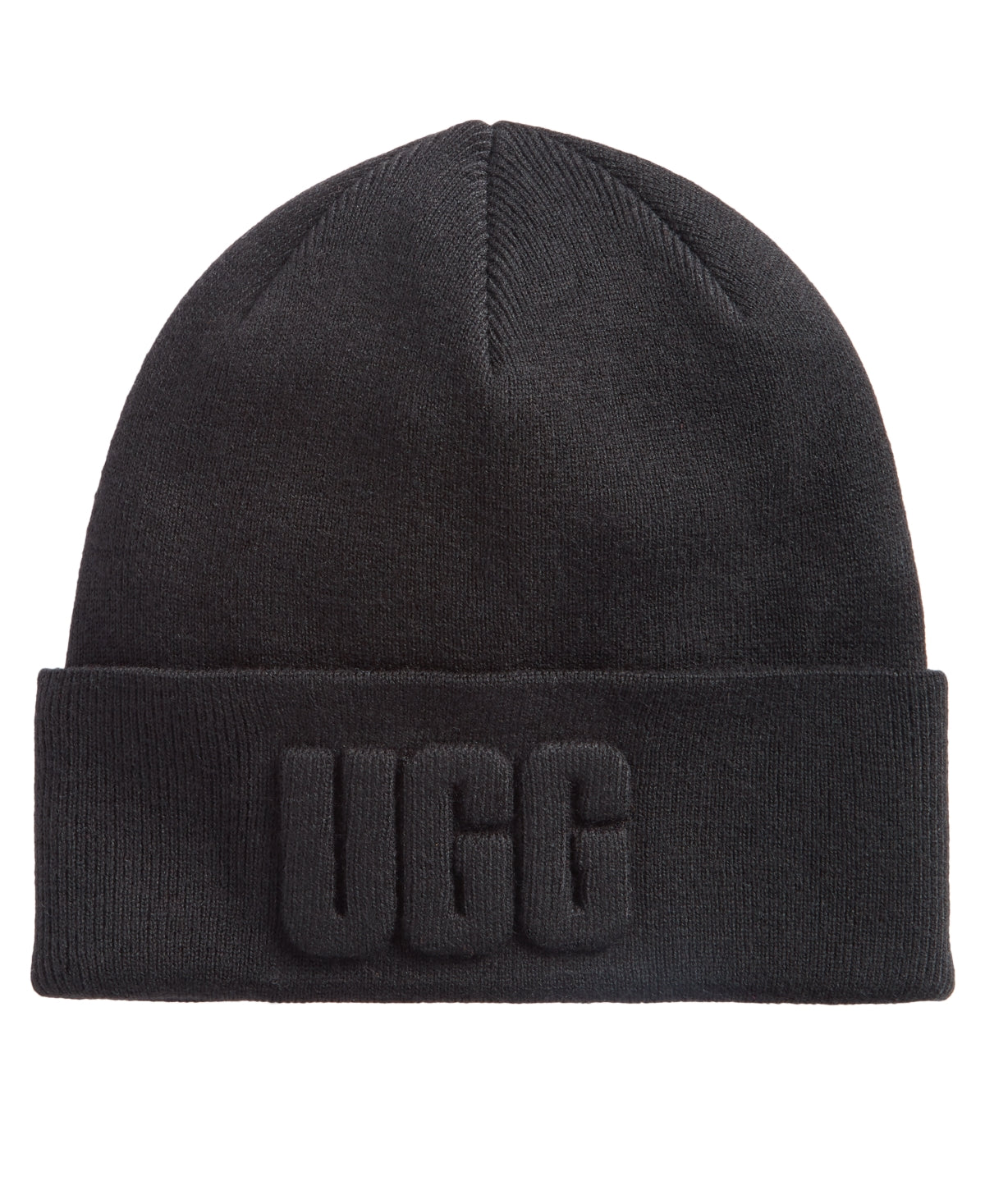 UGG पुरुषों की 3D लोगो कफ बीनी काला रेगुलर साइज़