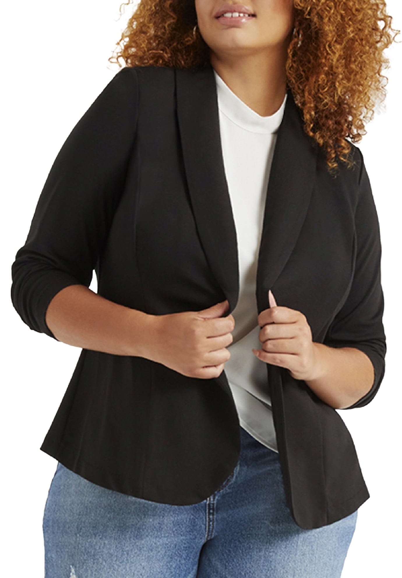 Eloquii Women's Plus Size Ali Blazer in Black - Size 18W