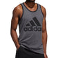 adidas Men's Logo Tank Gray Size Small