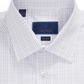 David Donahue Trim Fit Check Dress Shirt In White/Lilac Size 16.5 - 34
