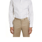 David Donahue Men's White/Dune Trim Fit Dress Shirt Size 15.5 - 32