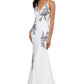 XSCAPE Women's Embroidered Gown White Size 10
