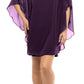 XSCAPE Women's Chiffon Overlay Sheath Dress Purple Size 4Petite
