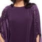 XSCAPE Women's Chiffon Overlay Sheath Dress Purple Size 4Petite