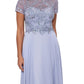 XSCAPE Women's Beaded Short Sleeve Gown Gray Size 14
