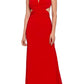 XSCAPE Women's Cross Back Cut Out Fit & Flare Dress Red Size 6