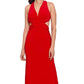 XSCAPE Women's Cross Back Cut Out Fit & Flare Dress Red Size 6