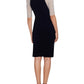 XSCAPE Women's Rhinestone Illusion Sheath Dress Black Size 14