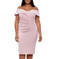 XSCAPE Women's Sweetheart Neck Dress Pink Size 22W