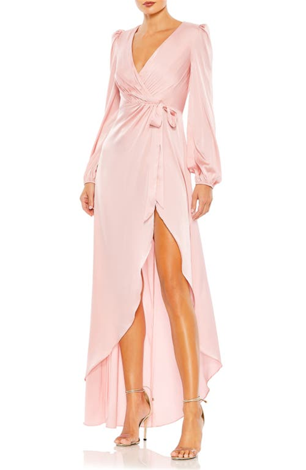 long-sleeve-satin-wrap-gown-rose-pink
