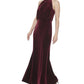Eliza J Women's Halter Neck Blouson Sleeveless Velvet Gown Red Size 4 Petite