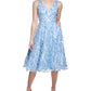 Eliza J 3D Floating Flowers Mesh Midi Dress