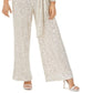 Eliza J Women's Sequinned Surplice Jumpsuit Gray Size 10 Petite