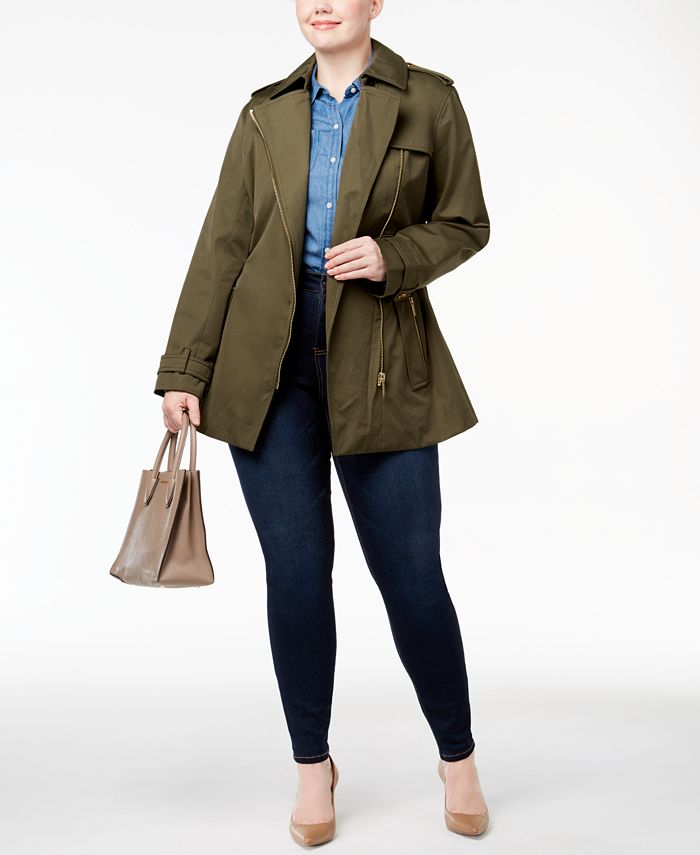 michael-kors-womens-zip-trench-coat-green-size-3x