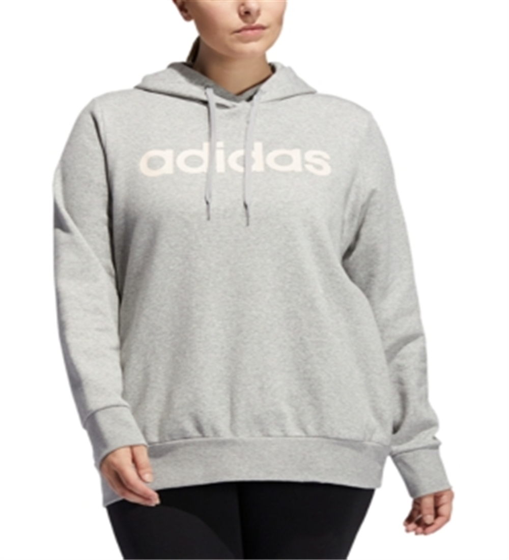 adidas Women's Essentials Fleece Hoodie Gray Size 3X