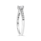 14K White Gold Diamond 1/2 Cttw Princess Cut Diamond Engagement Ring (G-H Color, VS2-SI1 Clarity) - Size 7