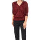 MSK Women's Embellished Cold Shoulder Top Red Size Petite Small