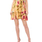 MSK Women's Mock Neck Foil Dot Fit & Flare Dress Yellow Size Petite Large