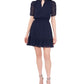 MSK Women's Ruffle Dress Blue Size Petite Small