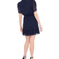 MSK Women's Ruffle Dress Blue Size Petite Small