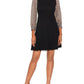 MSK Women's Printed Midi Sweaterdress Black Size Small