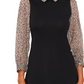 MSK Women's Printed Midi Sweaterdress Black Size Small