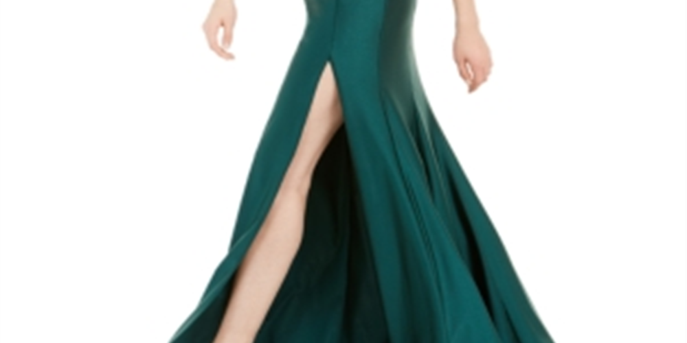 Jump Junior's Ruched Strapless Gown Green Size 9-10