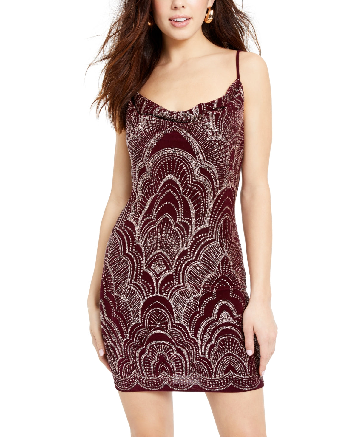 jump-juniors-glitter-print-bodycon-dress-red-size-medium